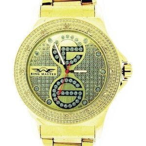 Men King Master Quartz watch yellow gold
